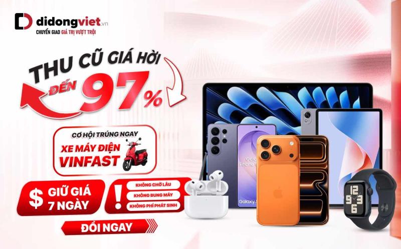 Di Động Việt mở rộng dịch vụ thu m&aacute;y cũ, hỗ trợ kh&aacute;ch b&aacute;n lại hoặc đổi m&aacute;y mới